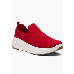 Woolloomooloo Woven Merino Wool Slip On Sneakers Red Men’s 12 or EU 46
